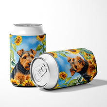 Load image into Gallery viewer, Welsh Terrier in Sunflowers Can or Bottle Hugger