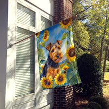 Load image into Gallery viewer, Welsh Terrier in Sunflowers House Flag
