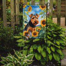 Load image into Gallery viewer, Welsh Terrier in Sunflowers Garden Flag – Bright Dog-Themed Yard Decor