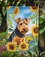 Load image into Gallery viewer, Welsh Terrier in Sunflowers Garden Flag – Bright Dog-Themed Yard Decor