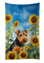 Load image into Gallery viewer, Welsh Terrier in Sunflowers Kitchen Towel
