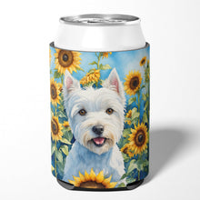 Load image into Gallery viewer, Westie in Sunflowers Can or Bottle Hugger