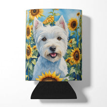 Load image into Gallery viewer, Westie in Sunflowers Can or Bottle Hugger