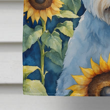 Load image into Gallery viewer, Westie in Sunflowers House Flag