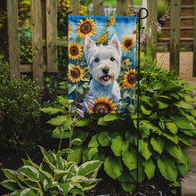 Load image into Gallery viewer, Westie in Sunflowers Garden Flag – Bright Dog-Themed Yard Decor