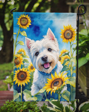 Load image into Gallery viewer, Westie in Sunflowers Garden Flag – Bright Dog-Themed Yard Decor