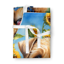 Load image into Gallery viewer, Wheaten Terrier in Sunflowers Apron – Artist-Designed Kitchen, BBQ &amp; Craft Apron