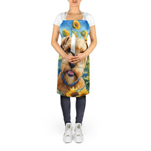 Load image into Gallery viewer, Wheaten Terrier in Sunflowers Apron – Artist-Designed Kitchen, BBQ &amp; Craft Apron