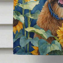 Load image into Gallery viewer, Wheaten Terrier in Sunflowers House Flag