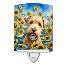 Load image into Gallery viewer, Wheaten Terrier in Sunflowers Ceramic Night Light