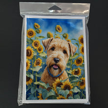 Load image into Gallery viewer, Wheaten Terrier in Sunflowers Greeting Cards - Blank Note Cards – 8-Pack of Artist-Designed Cards with Envelopes