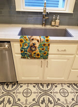 Load image into Gallery viewer, Wheaten Terrier in Sunflowers Kitchen Towel