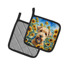 Load image into Gallery viewer, Wheaten Terrier in Sunflowers Pot Holders - Set of 2 Decorative Kitchen Helpers | Made in the USA