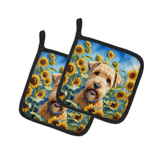 Load image into Gallery viewer, Wheaten Terrier in Sunflowers Pot Holders - Set of 2 Decorative Kitchen Helpers | Made in the USA