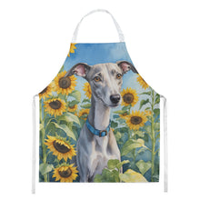 Load image into Gallery viewer, Whippet in Sunflowers Apron – Artist-Designed Kitchen, BBQ &amp; Craft Apron