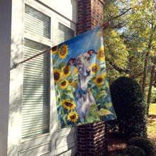 Load image into Gallery viewer, Whippet in Sunflowers House Flag