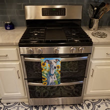Load image into Gallery viewer, Whippet in Sunflowers Kitchen Towel