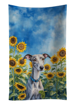 Load image into Gallery viewer, Whippet in Sunflowers Kitchen Towel