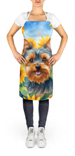 Load image into Gallery viewer, Yorkshire Terrier in Sunflowers Apron – Artist-Designed Kitchen, BBQ &amp; Craft Apron
