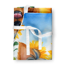 Load image into Gallery viewer, Yorkshire Terrier in Sunflowers Apron – Artist-Designed Kitchen, BBQ &amp; Craft Apron