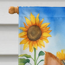 Load image into Gallery viewer, Yorkshire Terrier in Sunflowers House Flag