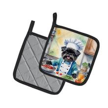 Load image into Gallery viewer, Affenpinscher The Chef Pot Holders - Set of 2 Decorative Kitchen Helpers | Made in the USA