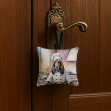 Load image into Gallery viewer, Afghan Hound The Chef Hanging Square Fabric Ornament 3.5 × 3.5