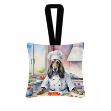 Load image into Gallery viewer, Afghan Hound The Chef Hanging Square Fabric Ornament 3.5 × 3.5