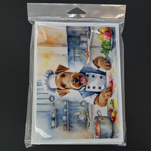 Load image into Gallery viewer, Airedale Terrier The Chef Greeting Cards - Blank Note Cards – 8-Pack of Artist-Designed Cards with Envelopes