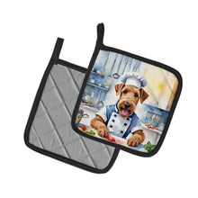 Load image into Gallery viewer, Airedale Terrier The Chef Pot Holders - Set of 2 Decorative Kitchen Helpers | Made in the USA
