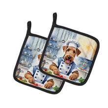 Load image into Gallery viewer, Airedale Terrier The Chef Pot Holders - Set of 2 Decorative Kitchen Helpers | Made in the USA