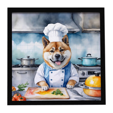 Load image into Gallery viewer, Akita The Chef Framed Metal Print
