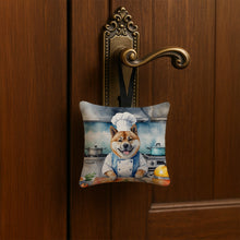 Load image into Gallery viewer, Akita The Chef Hanging Square Fabric Ornament 3.5 × 3.5