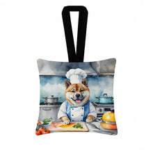 Load image into Gallery viewer, Akita The Chef Hanging Square Fabric Ornament 3.5 × 3.5