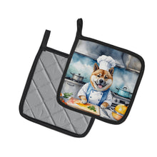 Load image into Gallery viewer, Akita The Chef Pot Holders - Set of 2 Decorative Kitchen Helpers | Made in the USA