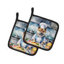 Load image into Gallery viewer, Akita The Chef Pot Holders - Set of 2 Decorative Kitchen Helpers | Made in the USA