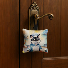 Load image into Gallery viewer, Alaskan Klee Kai The Chef Hanging Square Fabric Ornament 3.5 × 3.5