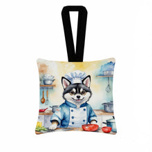 Load image into Gallery viewer, Alaskan Klee Kai The Chef Hanging Square Fabric Ornament 3.5 × 3.5