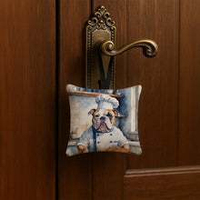 Load image into Gallery viewer, American Bulldog The Chef Hanging Square Fabric Ornament 3.5 × 3.5