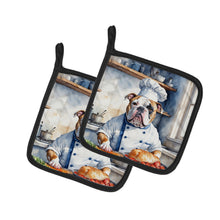 Load image into Gallery viewer, American Bulldog The Chef Pot Holders - Set of 2 Decorative Kitchen Helpers | Made in the USA