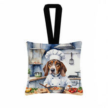 Load image into Gallery viewer, American English Coonhound The Chef Hanging Square Fabric Ornament 3.5 × 3.5