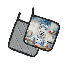 Load image into Gallery viewer, American Eskimo The Chef Pot Holders - Set of 2 Decorative Kitchen Helpers | Made in the USA