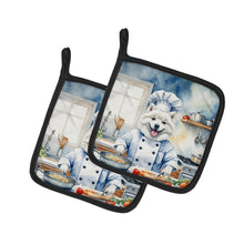Load image into Gallery viewer, American Eskimo The Chef Pot Holders - Set of 2 Decorative Kitchen Helpers | Made in the USA