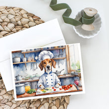 Load image into Gallery viewer, American Foxhound The Chef Greeting Cards - Blank Note Cards – 8-Pack of Artist-Designed Cards with Envelopes