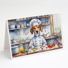 Load image into Gallery viewer, American Foxhound The Chef Greeting Cards - Blank Note Cards – 8-Pack of Artist-Designed Cards with Envelopes