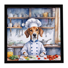 Load image into Gallery viewer, American Foxhound The Chef Framed Metal Print