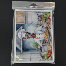 Load image into Gallery viewer, American Hairless Terrier The Chef Greeting Cards - Blank Note Cards – 8-Pack of Artist-Designed Cards with Envelopes