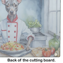 Load image into Gallery viewer, American Hairless Terrier The Chef Glass Cutting Boards – Durable, Decorative Kitchen Art
