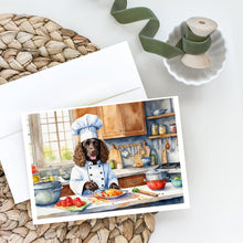 Load image into Gallery viewer, American Water Spaniel The Chef Greeting Cards - Blank Note Cards – 8-Pack of Artist-Designed Cards with Envelopes