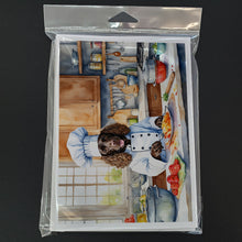 Load image into Gallery viewer, American Water Spaniel The Chef Greeting Cards - Blank Note Cards – 8-Pack of Artist-Designed Cards with Envelopes